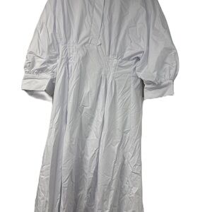 Women’s Georgette XL Poplin White Maxi Dress NWT